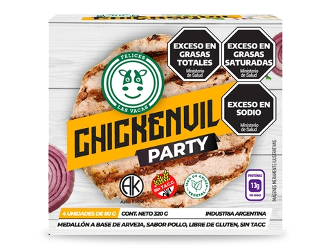 Medallon Parve sabor Pollo Chickenvil 4u. "Felices las vacas"