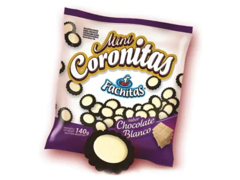 Mini coronitas de chocolate blanco 140g "Fachitas"