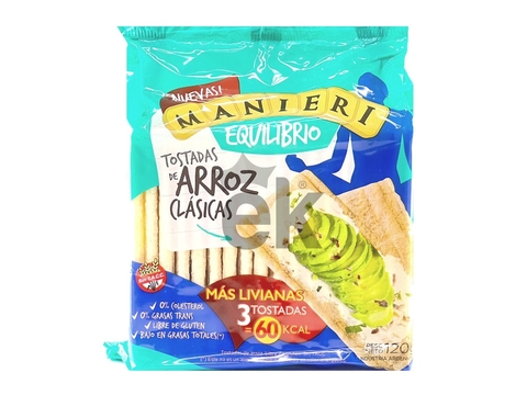 Tostadas de arroz clasicas 120g "Manieri"