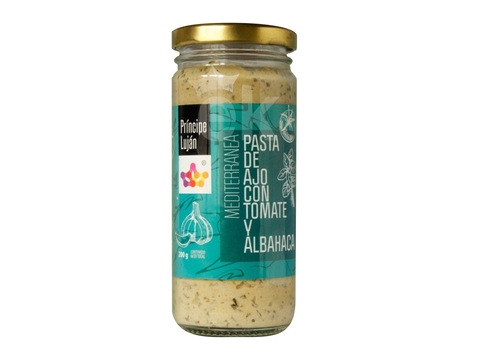Pasta de ajo con tomate y albahaca 200g "Principe Lujan"