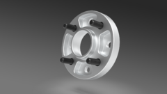 Espaçadores de 20mm usinados na CNC em Alumínio para linha Renault 4x100 - R.S., Clio, Mégane, Twingo - Disponível