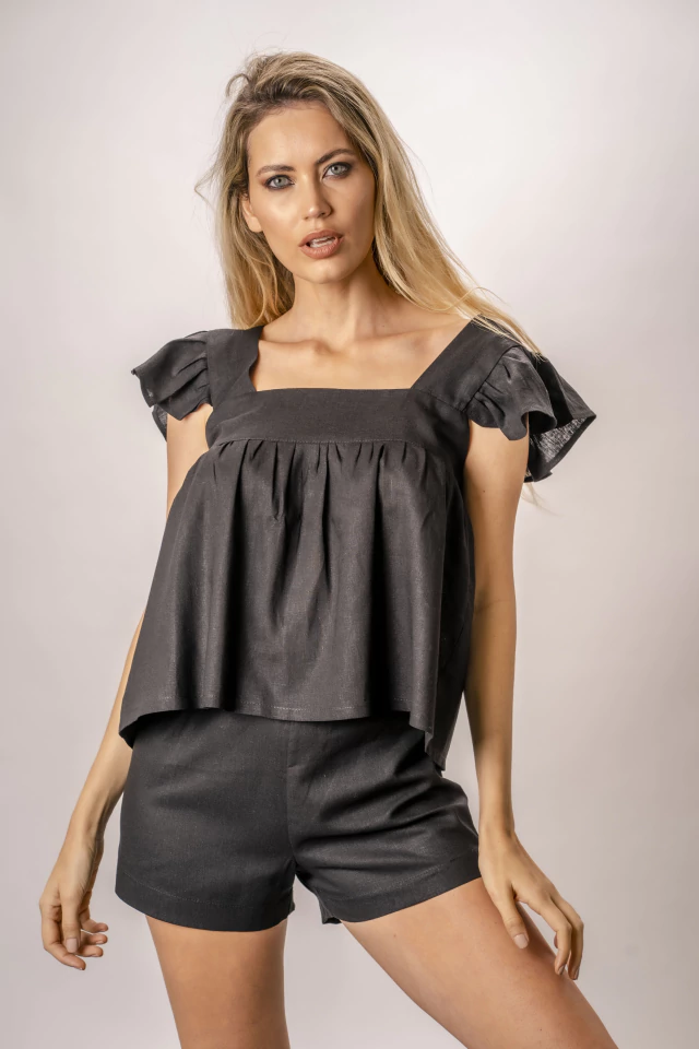 BLUSA "VIOLA" NEGRA