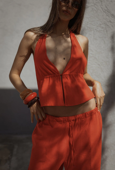 TOP BUJARA LINO ROJO