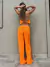TOP ELBA CORTO NARANJA - BeandBe