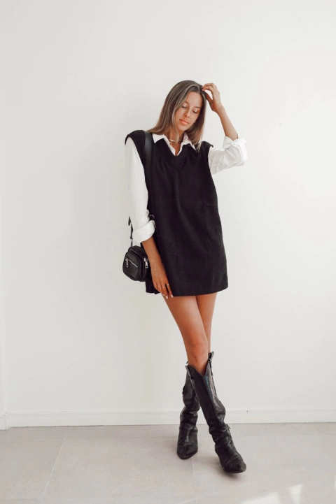 NEW! CHALECO IRIS LARGO NEGRO