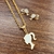 Conjunto Delux Barbie folheado branco e dourado