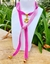 Colar fita veludo rosa com pingente flor dourado
