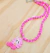 Colar infantil rosa sereia