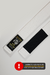 MATSU OBI BRANCA COM PONTEIRA PRETA - Faixa Premium (Algodão) | Premium White Belt (Cotton) with Black Bar - comprar online