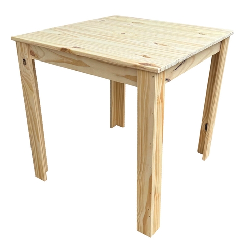 Mesa Maciza Pino 80x80 Bar Pata EN L 3x3 Pulgada - comprar online