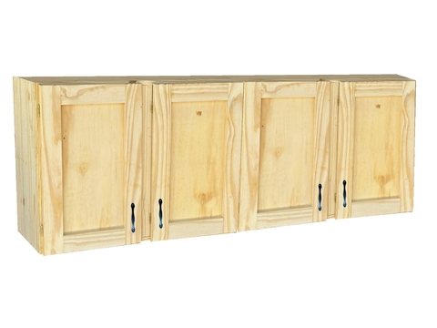 Alacena de Pino de 4 Puertas 160 cm de Largo
