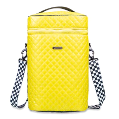 Mochila Matera Rombos Amarilla Ultra Liviana