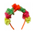 Vincha 7 Flores Fluo Multicolor de Tela - comprar online