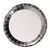 6 Platos 17cm Borde Plateado