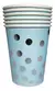 Vasos Celeste Lunares Plateados x 6 unidades