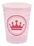 6 Vasos Perlado Corona Rosa