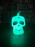 Vela calavera plastica led