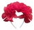 Vincha flores tela rojo