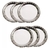 Platos x6 unidades borde plata