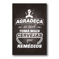 PLACA FRASE AGRADEÇA