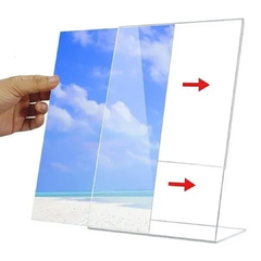 Kit 5 Displays Expositor A5 Em L Ps Acrílico Balcão Mesa - Art Print Decorações