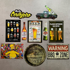 KIT 10 PLACAS BEBIDAS MESTRE CERVEJEIRO - comprar online