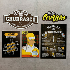 KIT 5 PLACAS CHURRASCO MESTRE CERVEJEIRO - comprar online