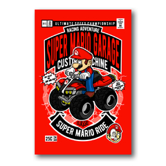 PLACA ILUSTRAÇÃO MARIO BROS FUNKO