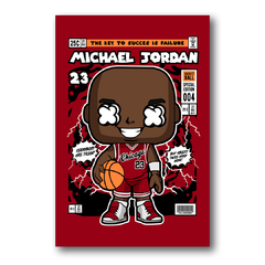 PLACA ILUSTRAÇÃO MICHAEL JORDAN FUNKO