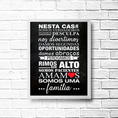 PLACA SOMOS UMA FAMÍLIA na internet