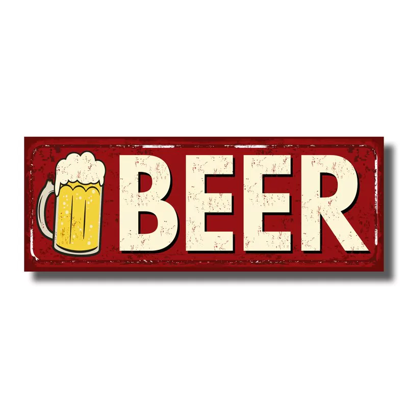 PLACA BEER 40x15 cm