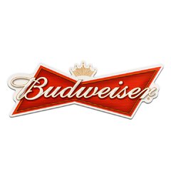 PLACA RECORTE BUDWEISER 35x14 cm