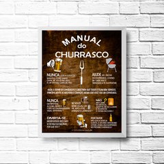 PLACA MANUAL DO CHURRASCO MADEIRA na internet