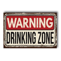 PLACA DRINKING ZONE