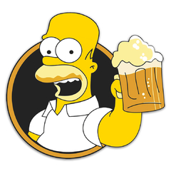 PLACA RECORTE HOMER CHOPP 25x25 cm
