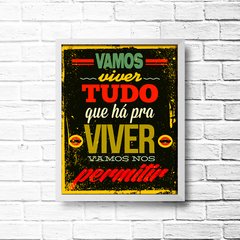 PLACA VAMOS VIVER - comprar online