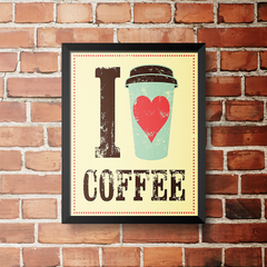 PLACA I LOVE COFFEE - comprar online