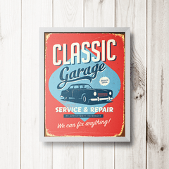 PLACA CLASSIC GARAGE - comprar online