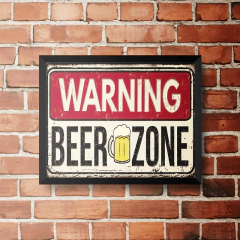 PLACA BEER ZONE - comprar online