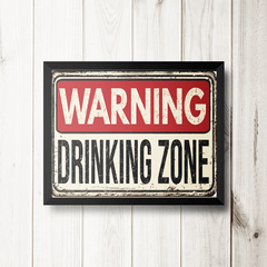 PLACA DRINKING ZONE na internet