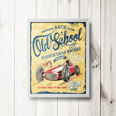 PLACA CAR OLD SCHOOL - comprar online