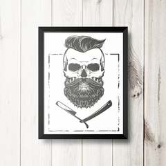 PLACA BARBER SKULL - comprar online