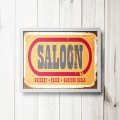 PLACA SALOON - comprar online
