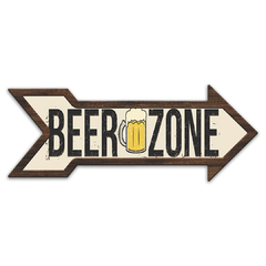 PLACA RECORTE SETA BEER ZONE 35x13 cm