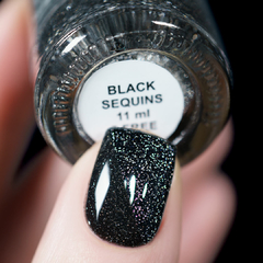 Black Sequins - By Dany Vianna Esmaltes Artesanais