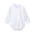Body media polera blanco con rayas en coral, beige y celeste
