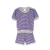 Pijama bebé rayado violeta