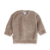 Buzo coral fleece sepia doble broche