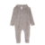 Mono coral fleece con capucha beige oscuro
