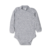 Body media polera gris melange estampado hojas mini